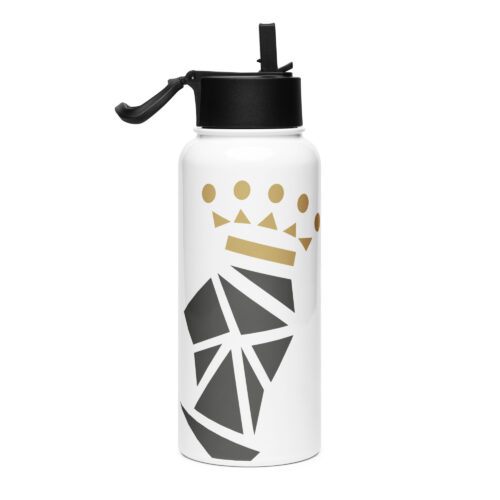 Borraccia in acciaio inossidabile con coperchio e cannuccia - 1 L